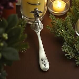 Fort USA Detailed Pewter Metal Candle Snuffer Angel Playing Violin 5"